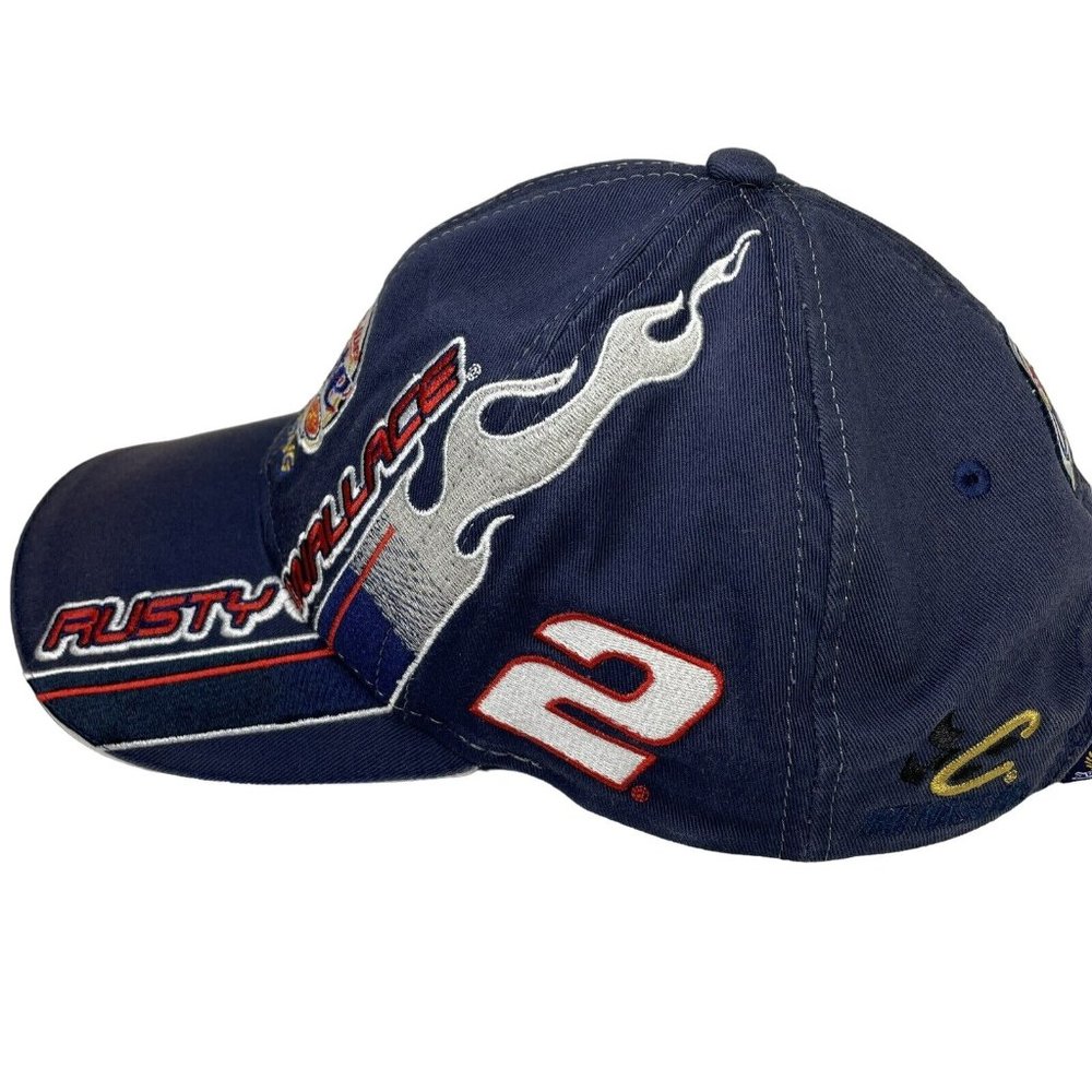 Rusty Wallace #2 Baseball Cap NASCAR Miller Beer Race By Chase Drivers Line Hat - Picture 2 of 11
